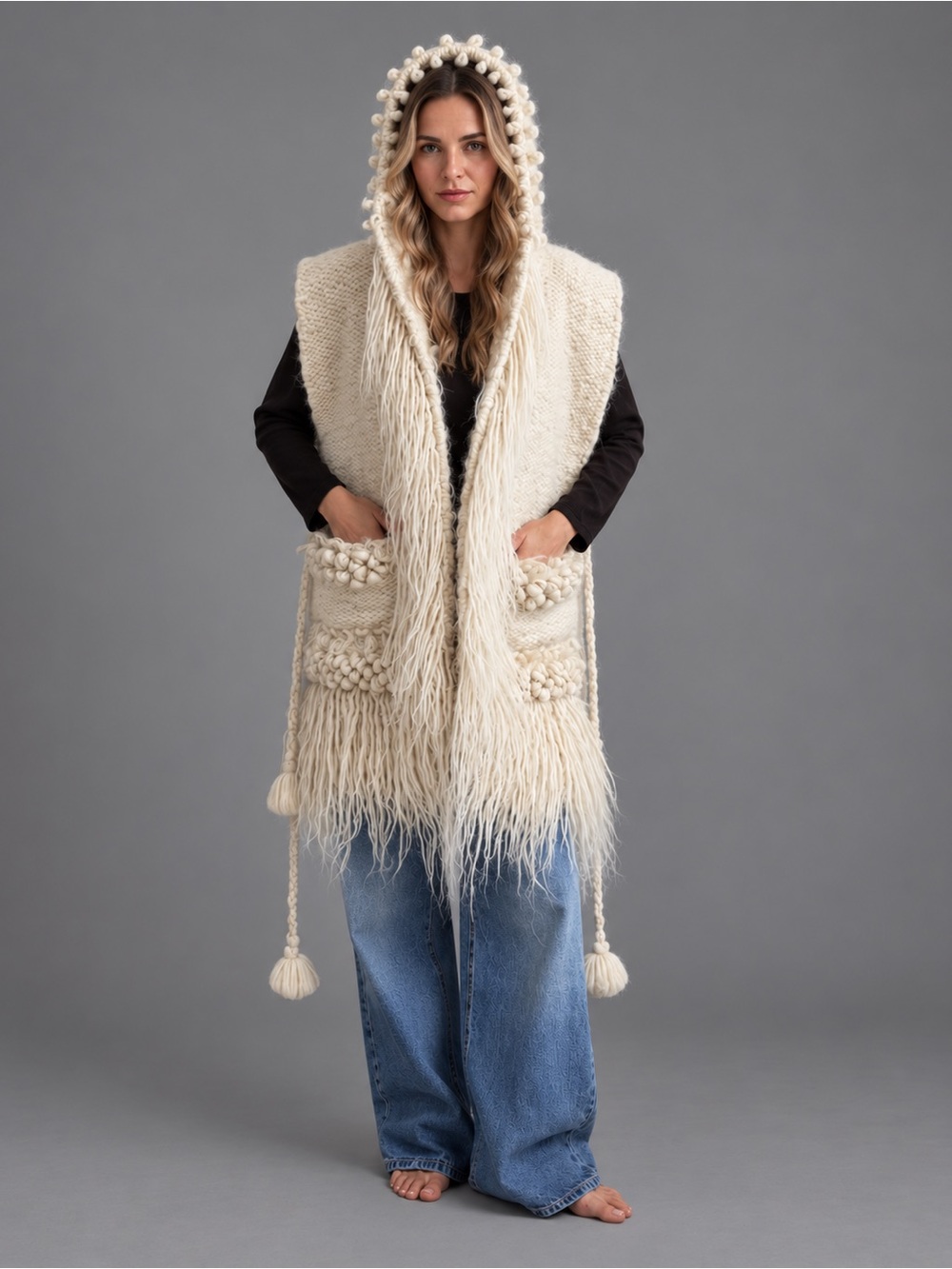 Authentic wool vest - hand made